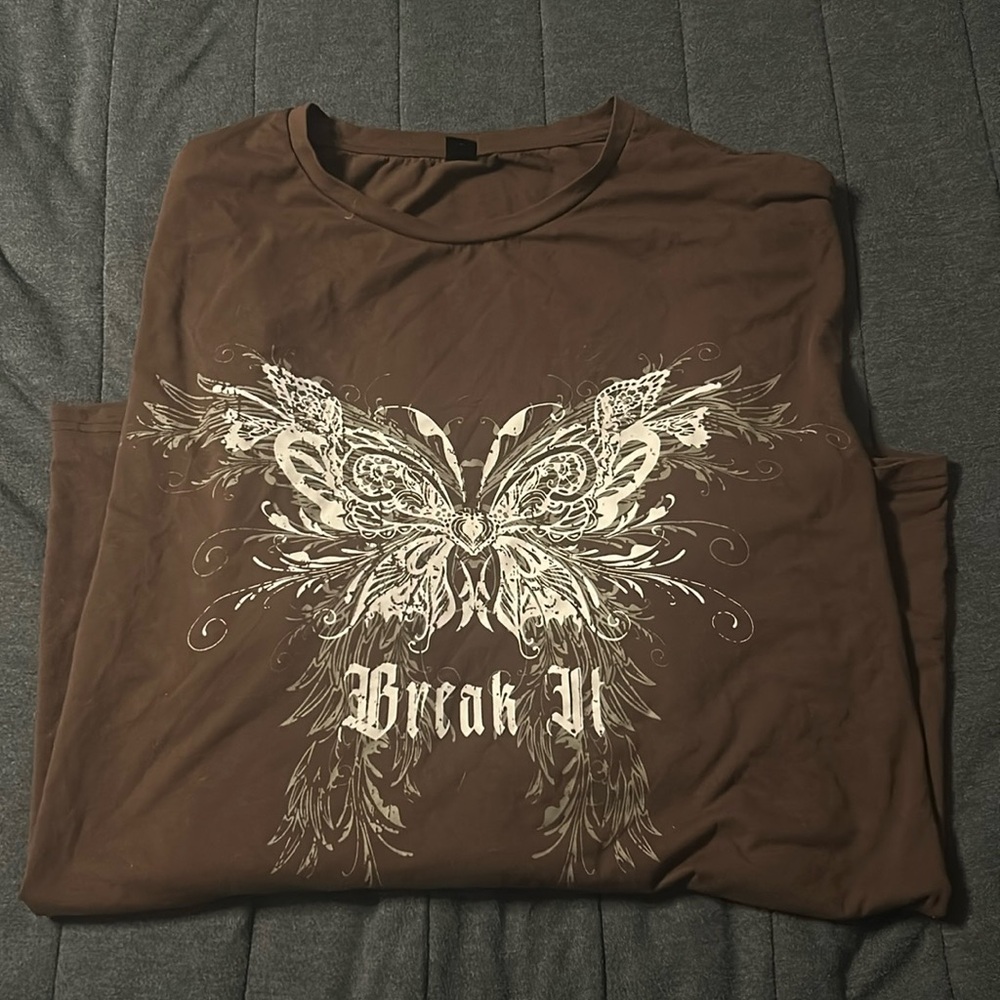 shein 3xl brown long sleeve